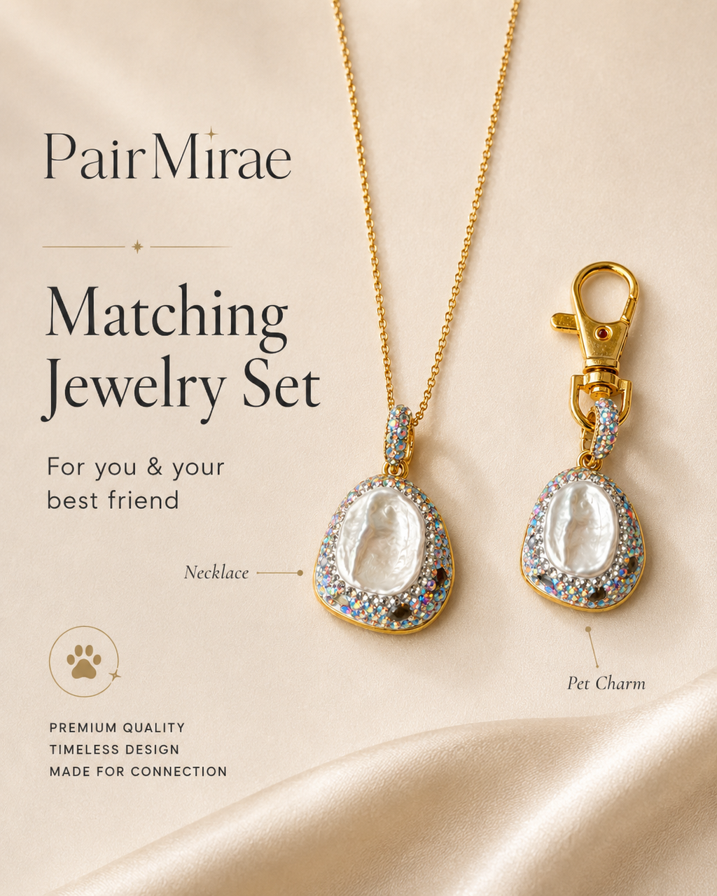 Midnight Crystal Matching Set – Pet & Owner Jewelry