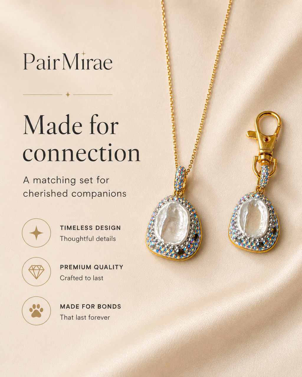 Midnight Crystal Matching Set – Pet & Owner Jewelry