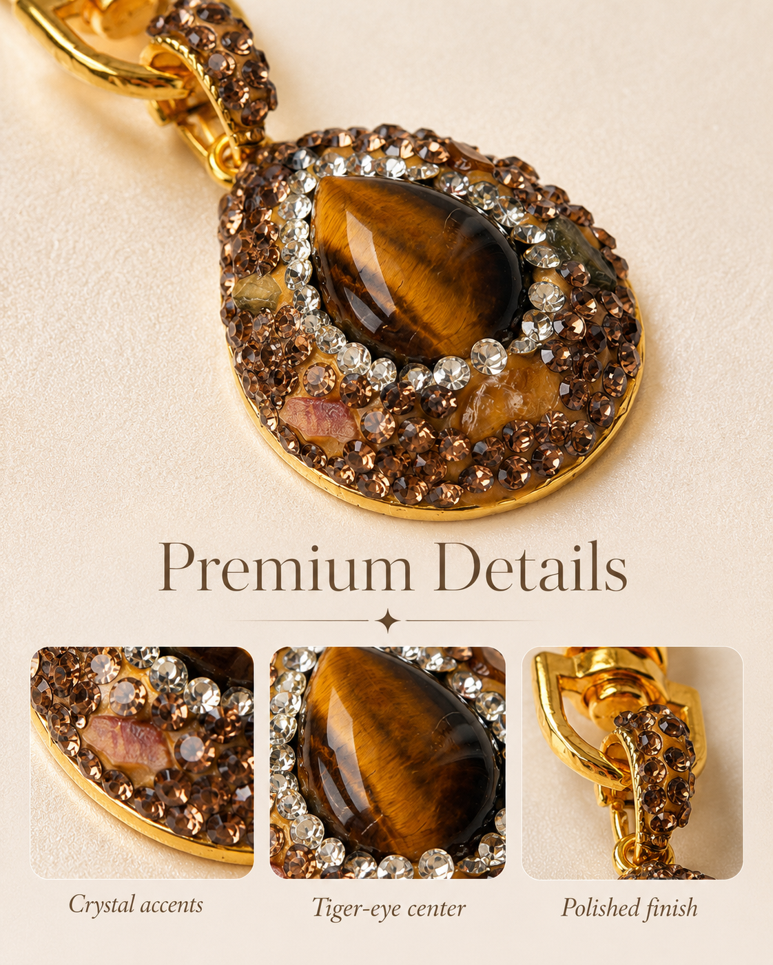 Golden Tiger Matching Set – Necklace + Pet Charm