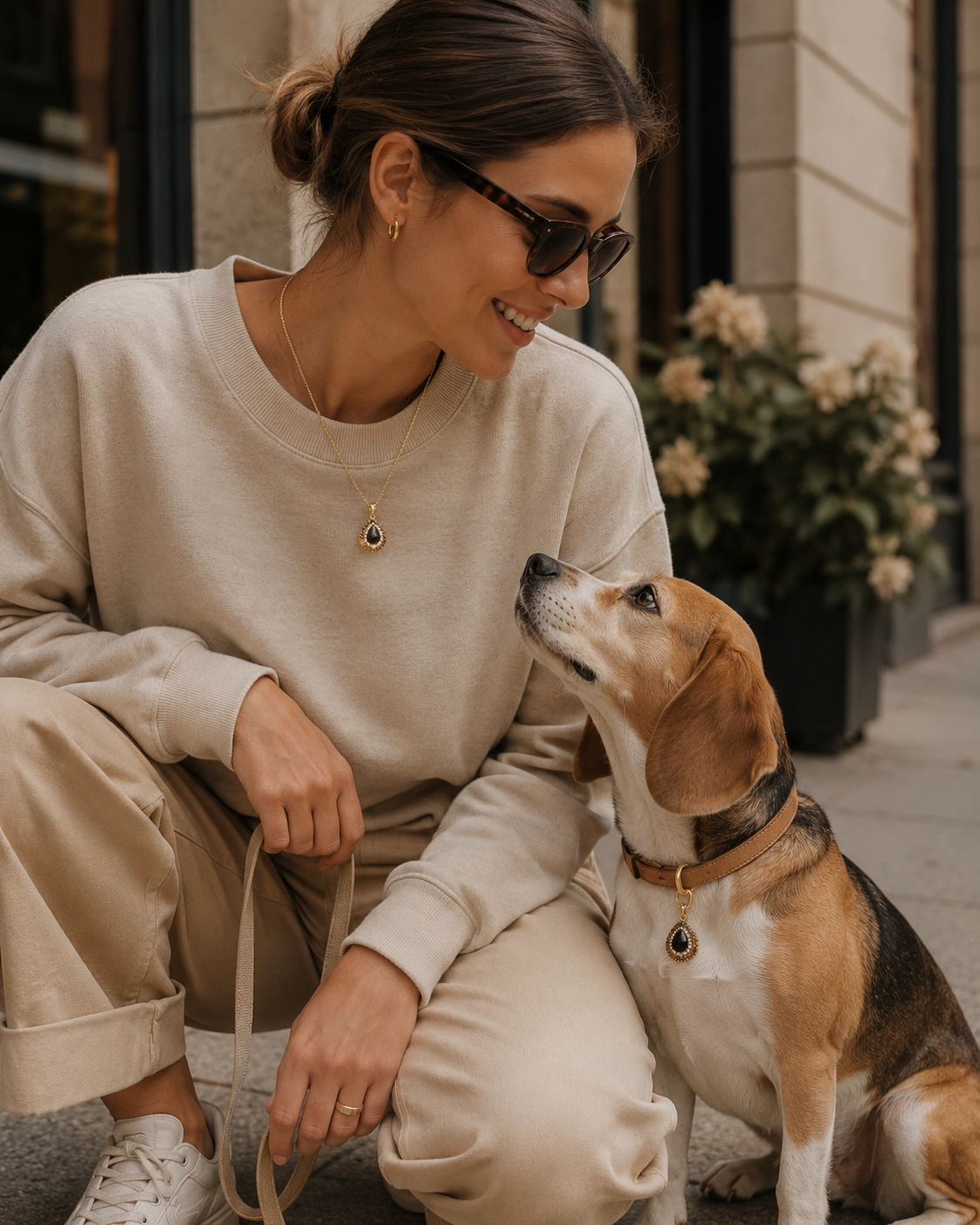 Golden Tiger Matching Set – Necklace + Pet Charm