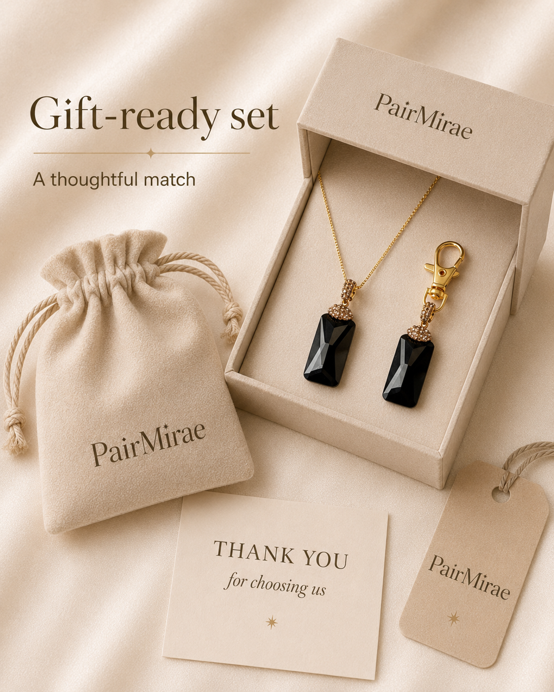 Midnight Crystal Matching Set – Pet & Owner Jewelry