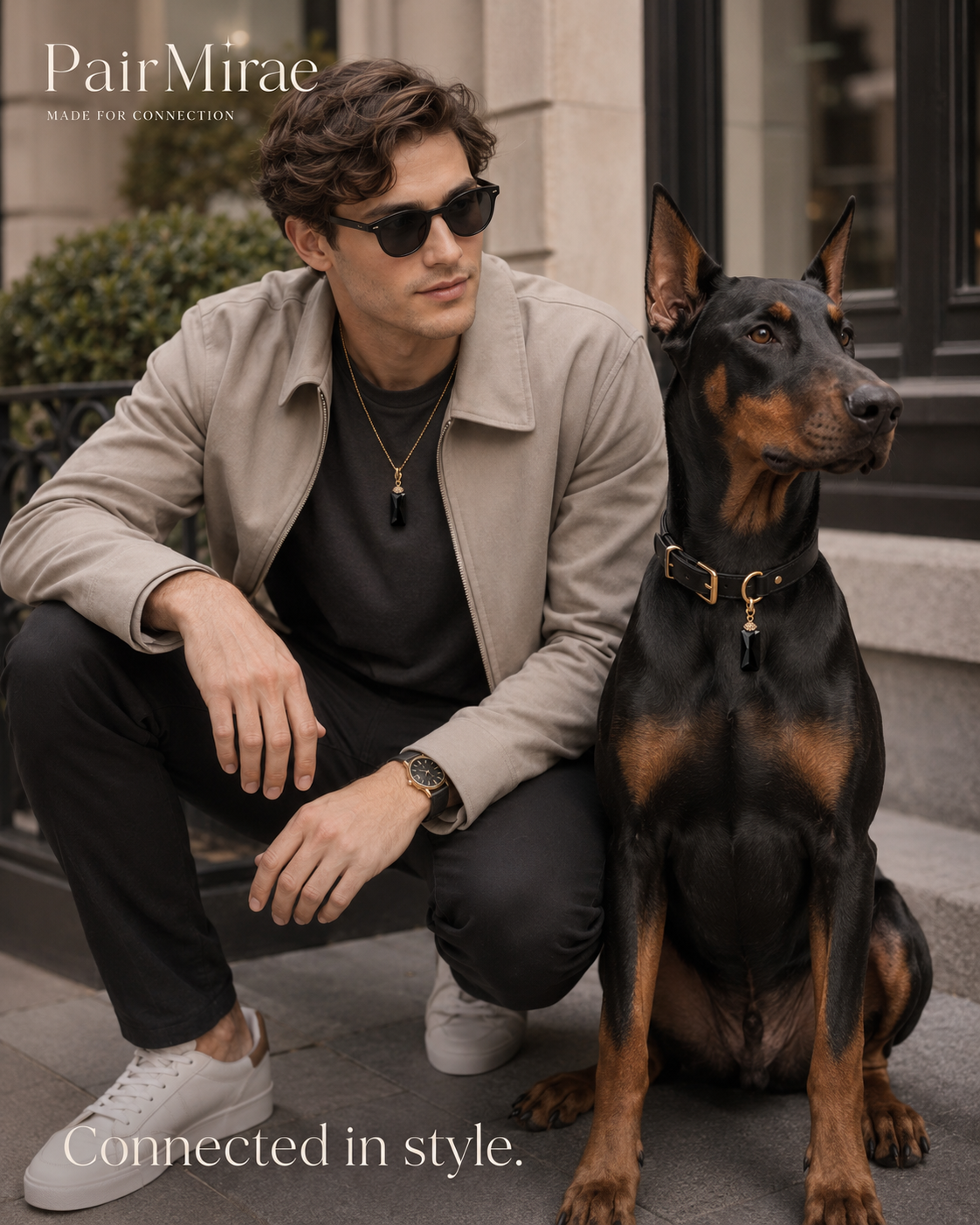 Midnight Crystal Matching Set – Pet & Owner Jewelry