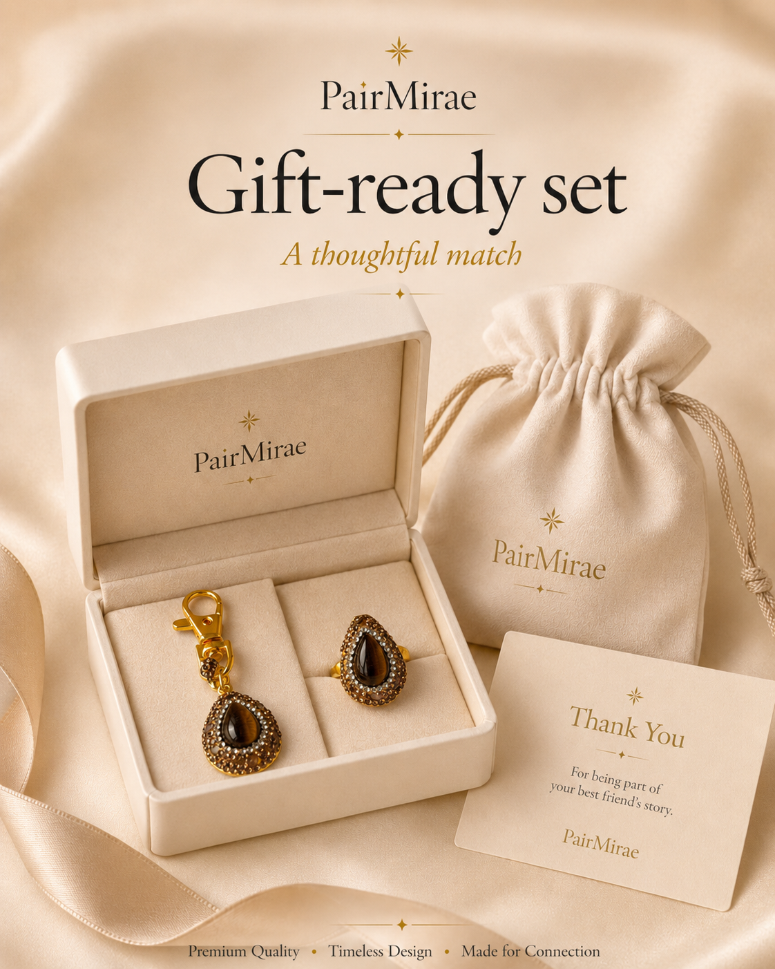Golden Tiger Matching Set – Necklace + Pet Charm
