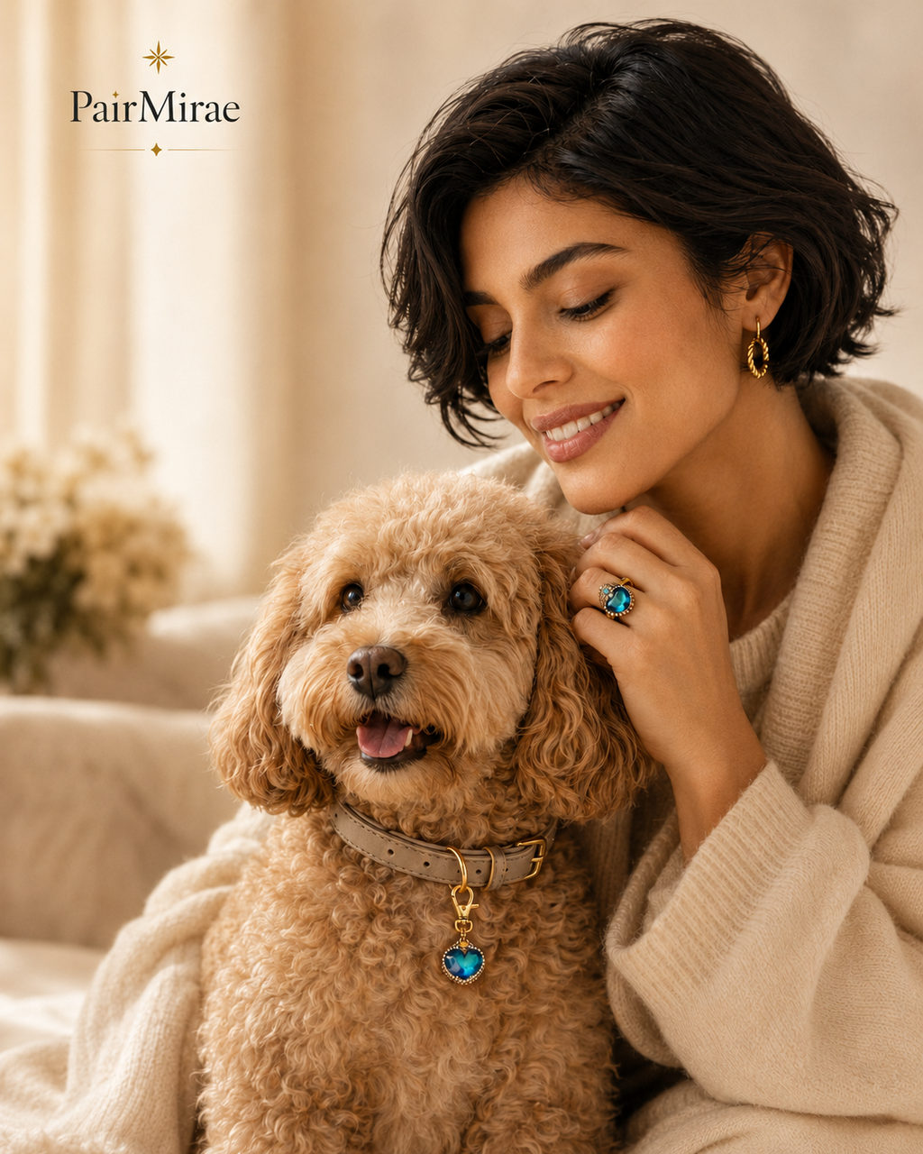 Aqua Heart Matching Set – Pet & Owner Jewelry