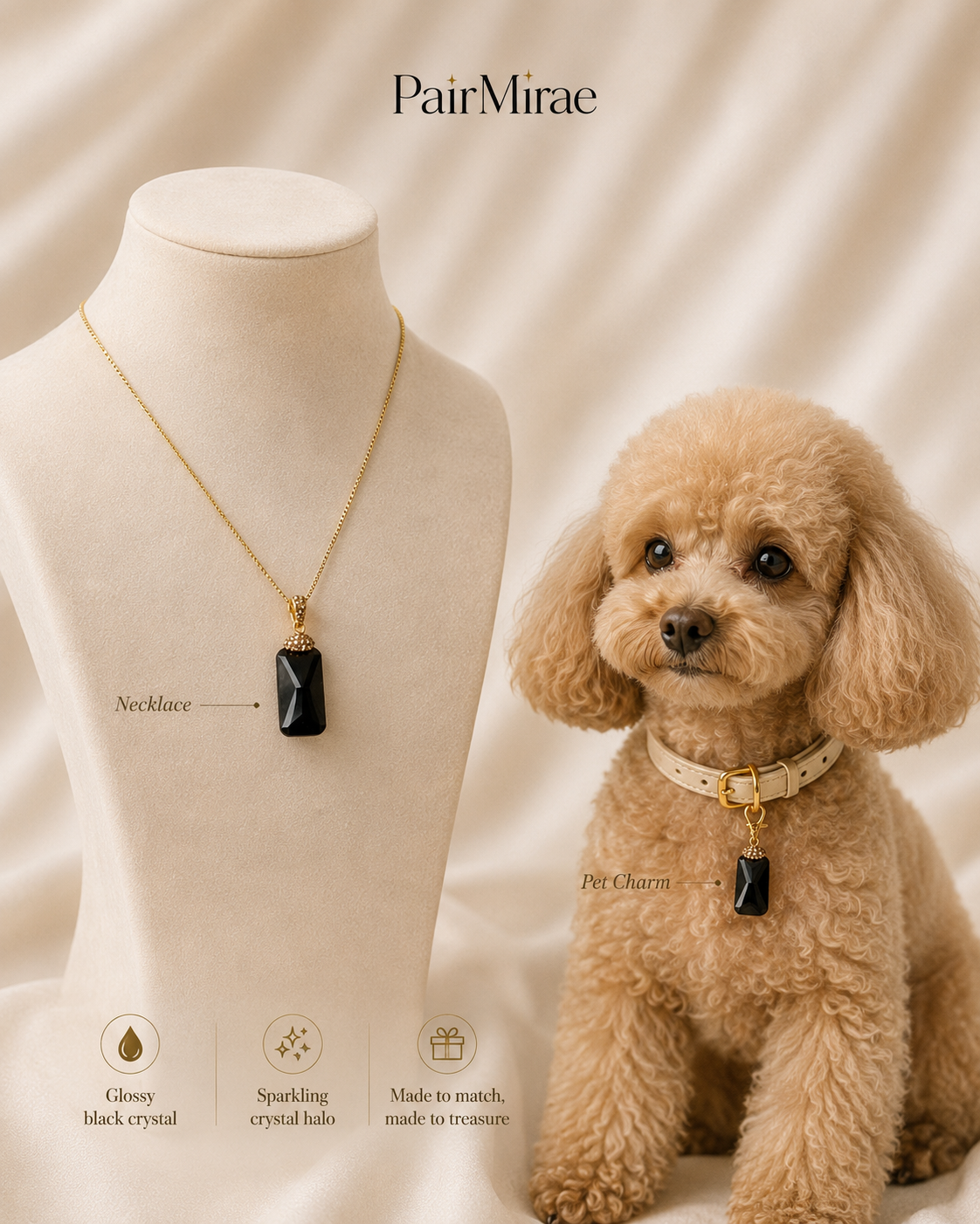 Midnight Crystal Matching Set – Pet & Owner Jewelry