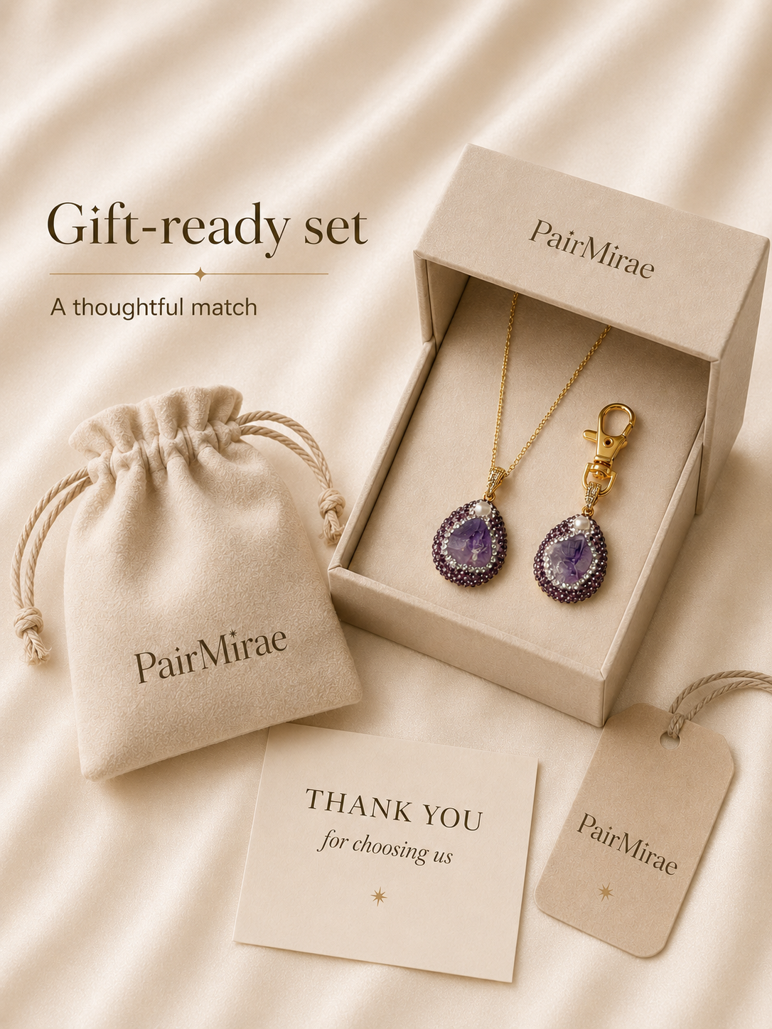 Dreamy Amethyst Matching Set – Pet & Owner Jewelry
