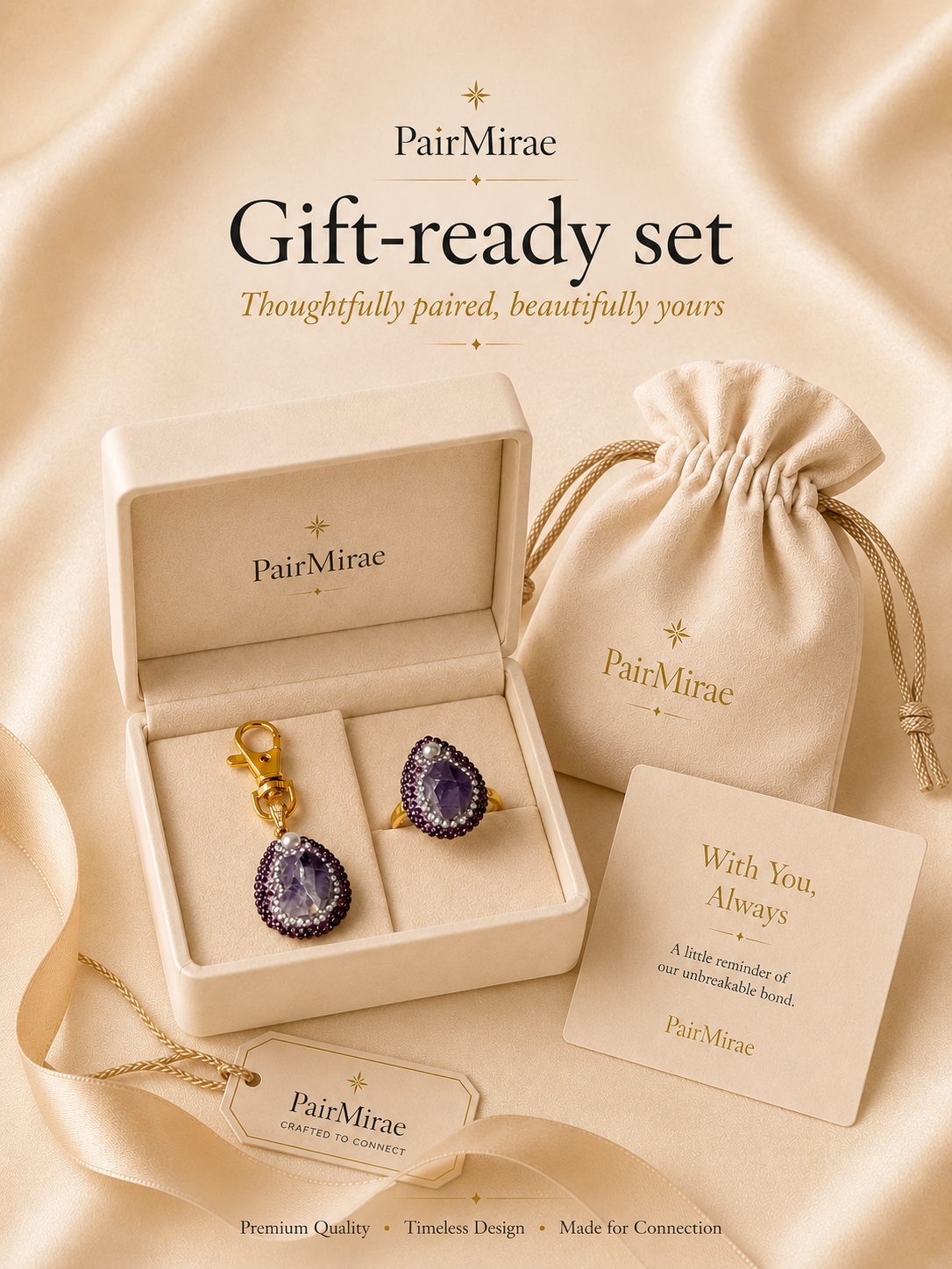Dreamy Amethyst Matching Set – Pet & Owner Jewelry