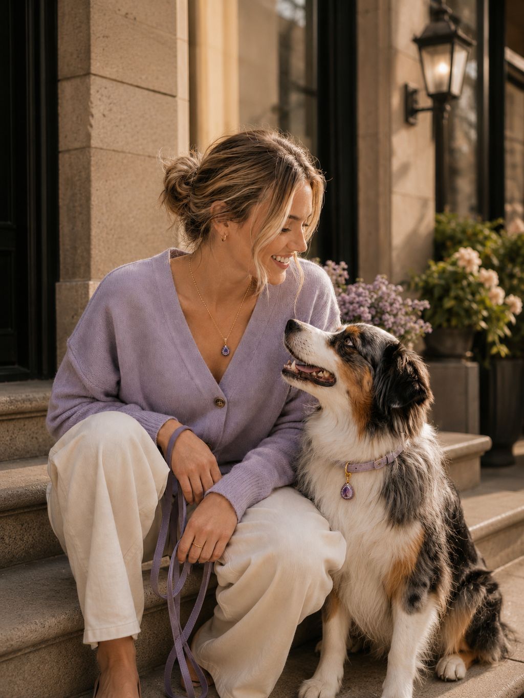 Dreamy Amethyst Matching Set – Pet & Owner Jewelry