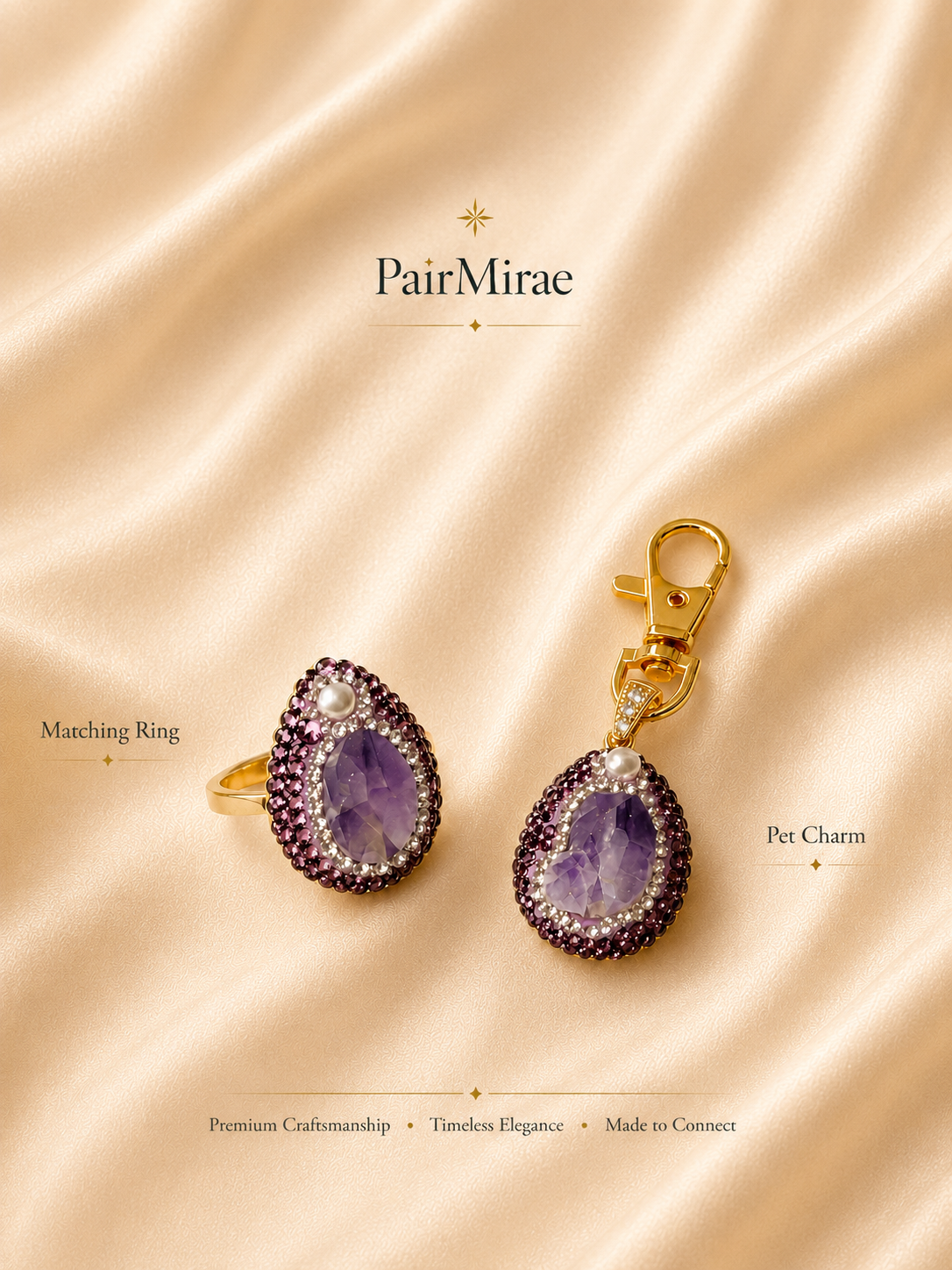 Dreamy Amethyst Matching Set – Pet & Owner Jewelry