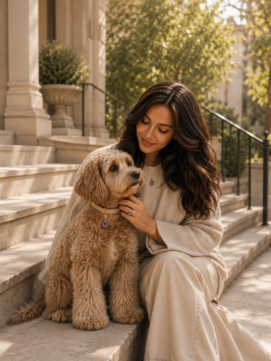 Dreamy Amethyst Matching Set – Pet & Owner Jewelry