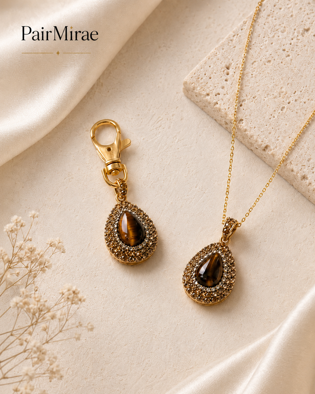 Golden Tiger Matching Set – Necklace + Pet Charm