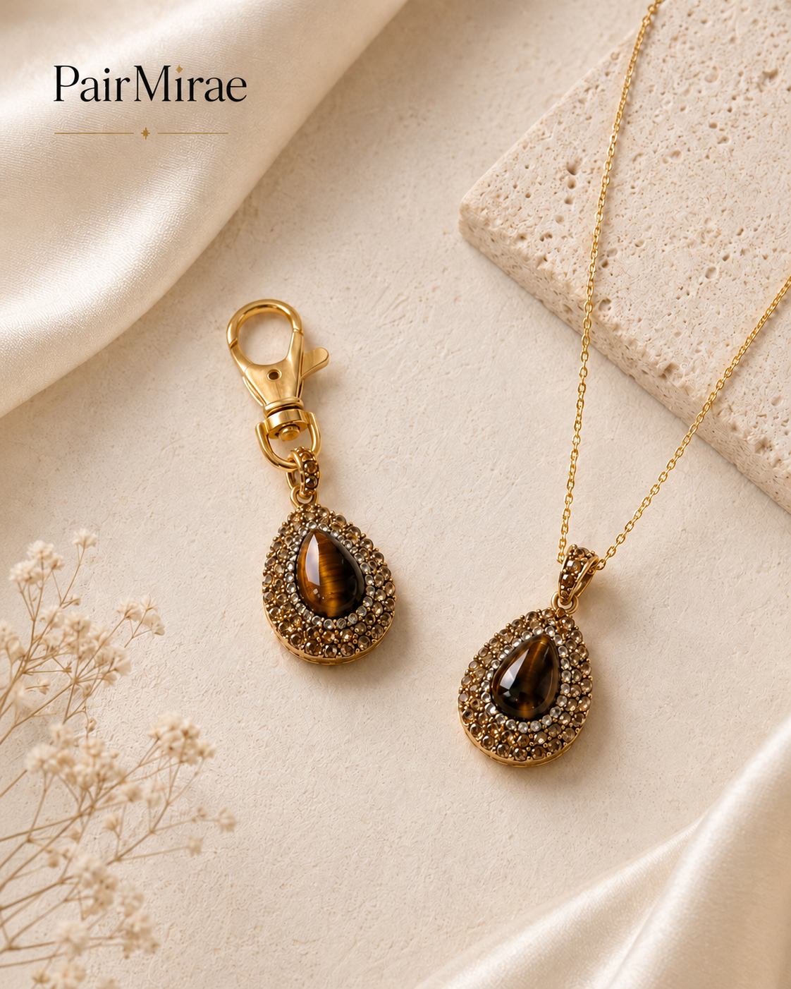 Golden Tiger Matching Set – Necklace + Pet Charm