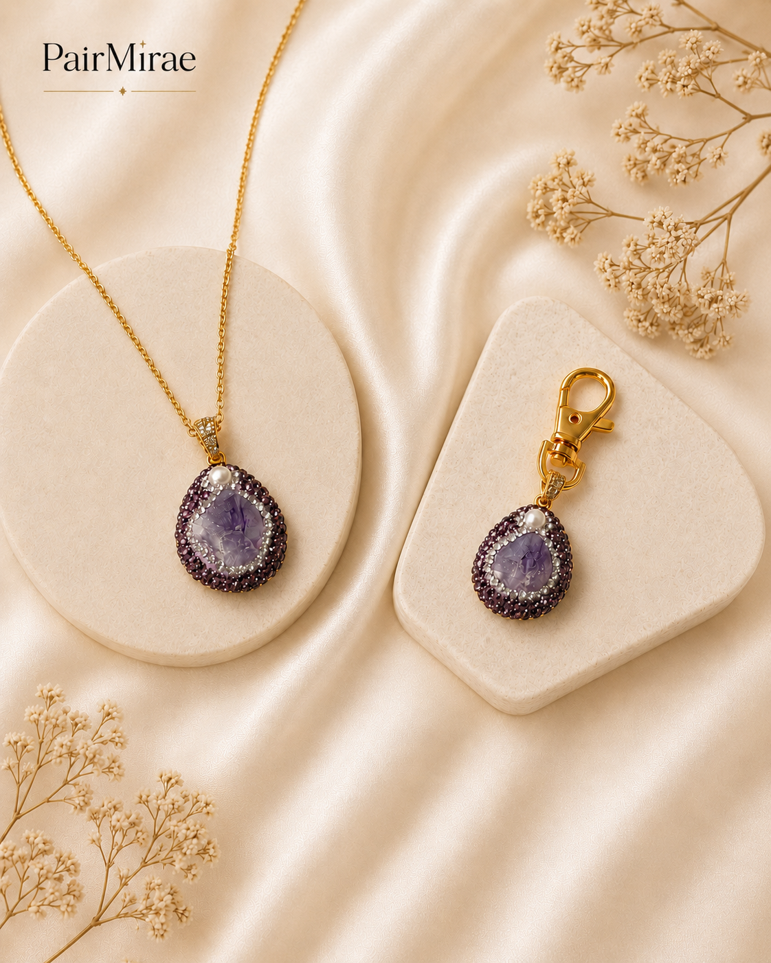 Dreamy Amethyst Matching Set – Pet & Owner Jewelry